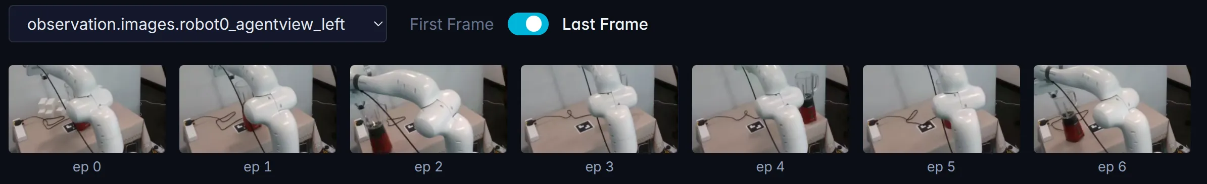 Zero-real-data rollout ending frames